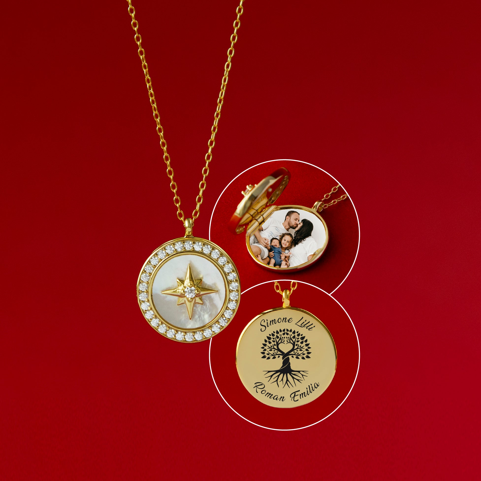 LUNA LOCKET | Family Tree | Sterling Silver - MILA CANTES